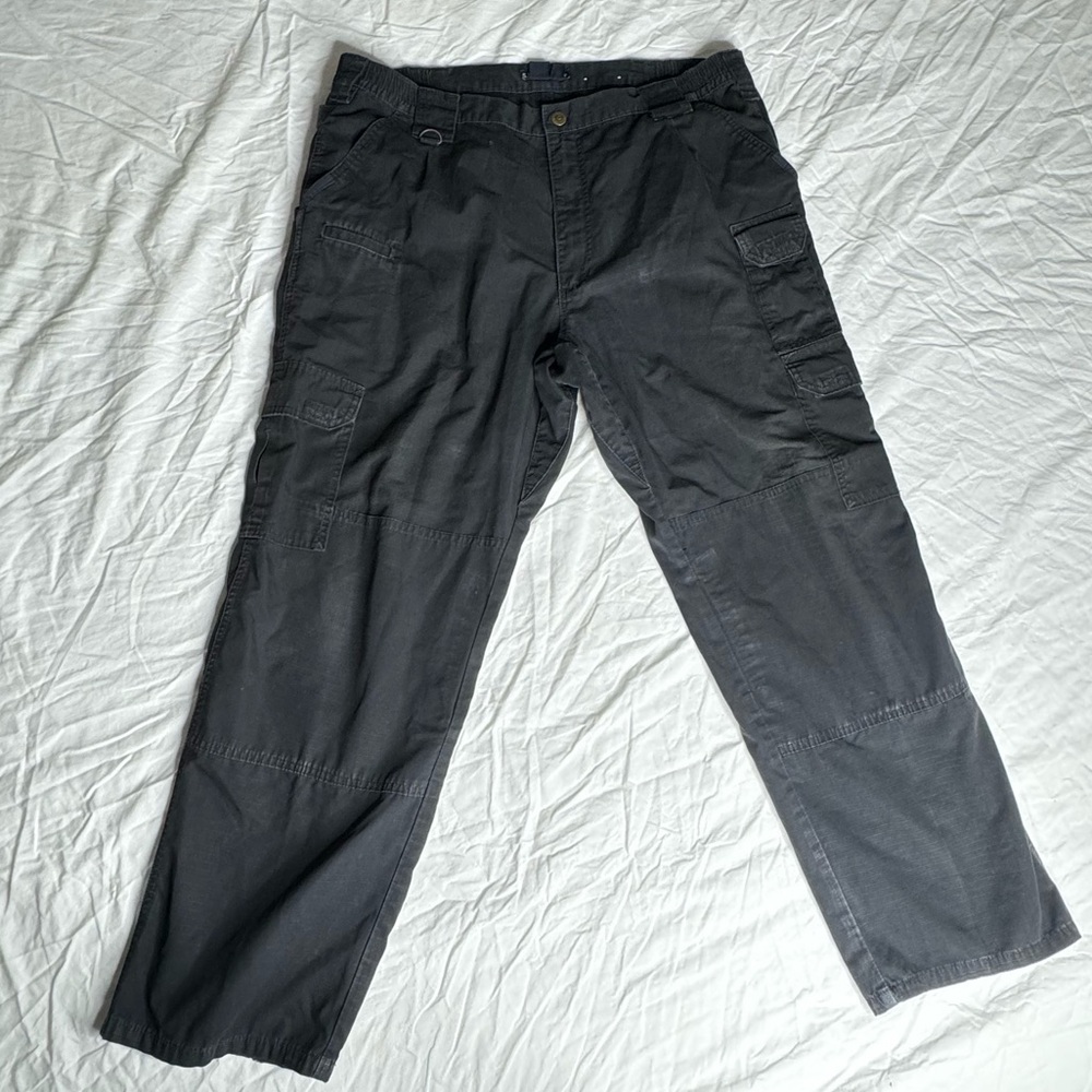 5.11 Tactical Faded Black Ripstop Pants Mens Size 38x30 DAMAGED SEE‎ DESCRIPTION